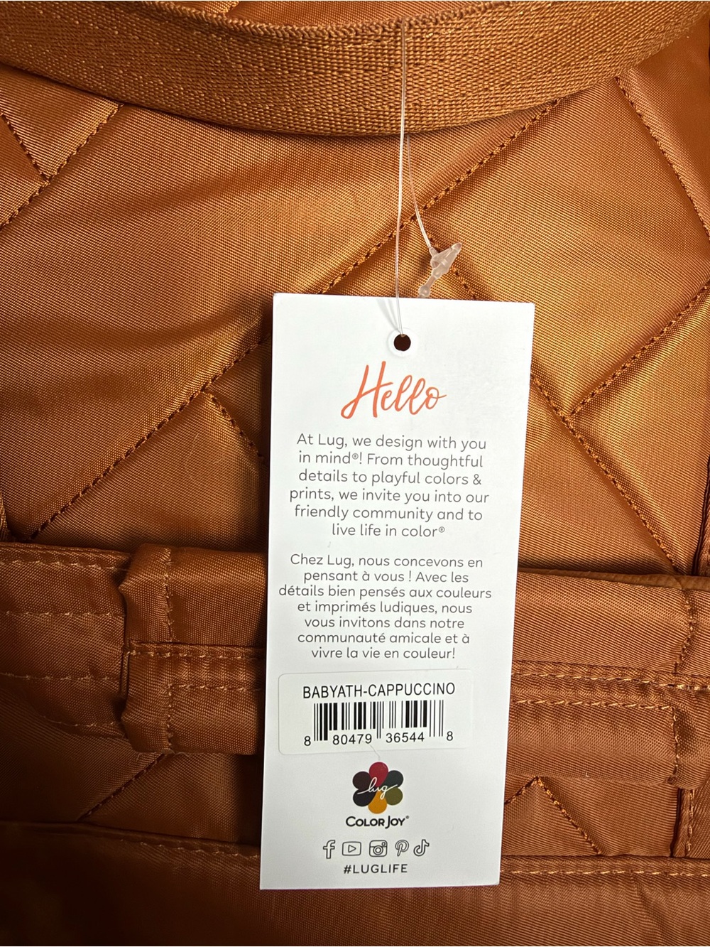 Lug Baby Yacht Quilted Tote Bag in Cappuccino - NWT - Picture 4 of 4